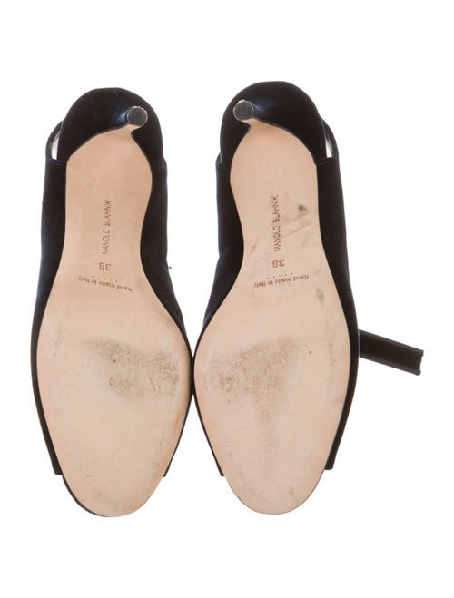 Manolo Blahnik Velvet Slingback Sandals