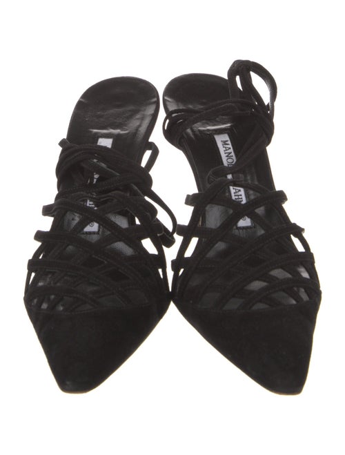 Manolo Blahnik Suede Slingback Pumps