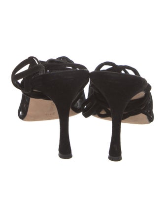 Manolo Blahnik Suede Slingback Pumps