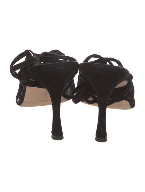 Manolo Blahnik Suede Slingback Pumps