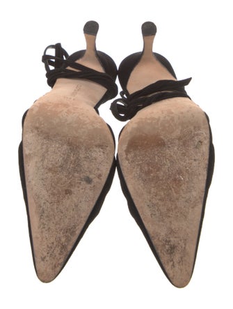 Manolo Blahnik Suede Slingback Pumps