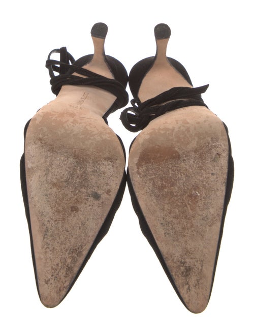Manolo Blahnik Suede Slingback Pumps