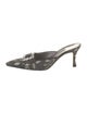 Manolo Blahnik Printed Crystal Embellishments Mules