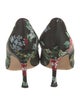 Manolo Blahnik Satin Floral Print Pumps