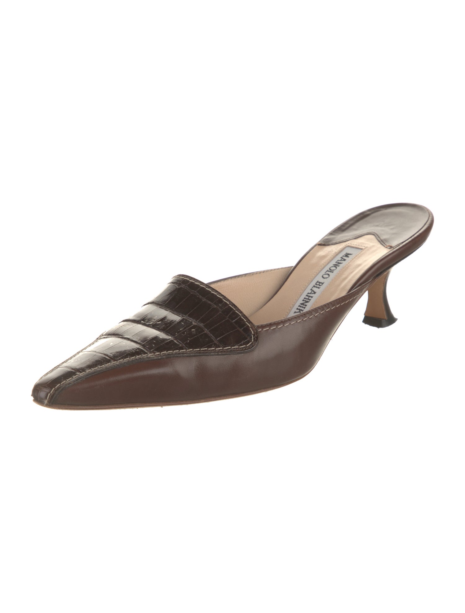 Manolo Blahnik Leather Mules