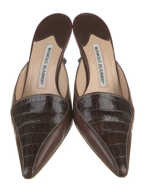 Manolo Blahnik Leather Mules