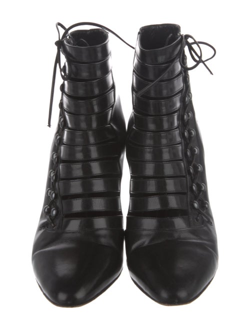 Manolo Blahnik Leather Lace-Up Boots