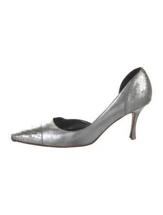 Manolo Blahnik Leather D'Orsay Pumps