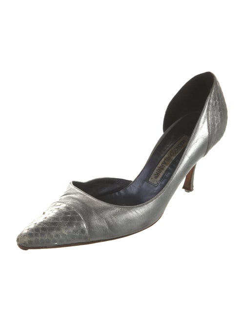 Manolo Blahnik Leather D'Orsay Pumps