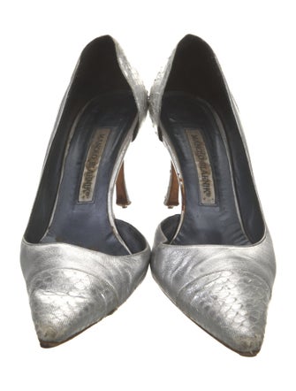 Manolo Blahnik Leather D'Orsay Pumps