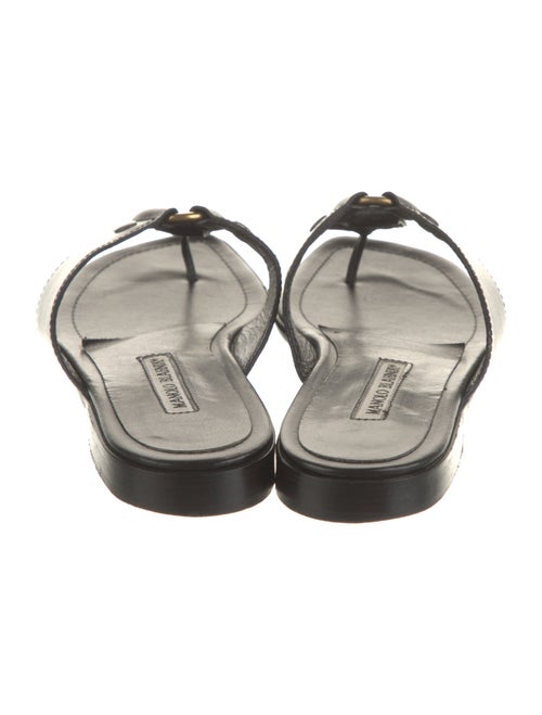Manolo Blahnik Leather Slides