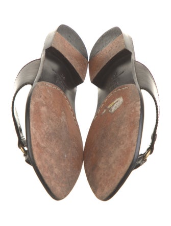 Manolo Blahnik Leather Slides