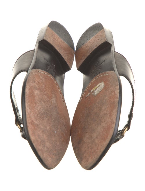 Manolo Blahnik Leather Slides