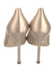 Manolo Blahnik Satin Crystal Embellishments Pumps