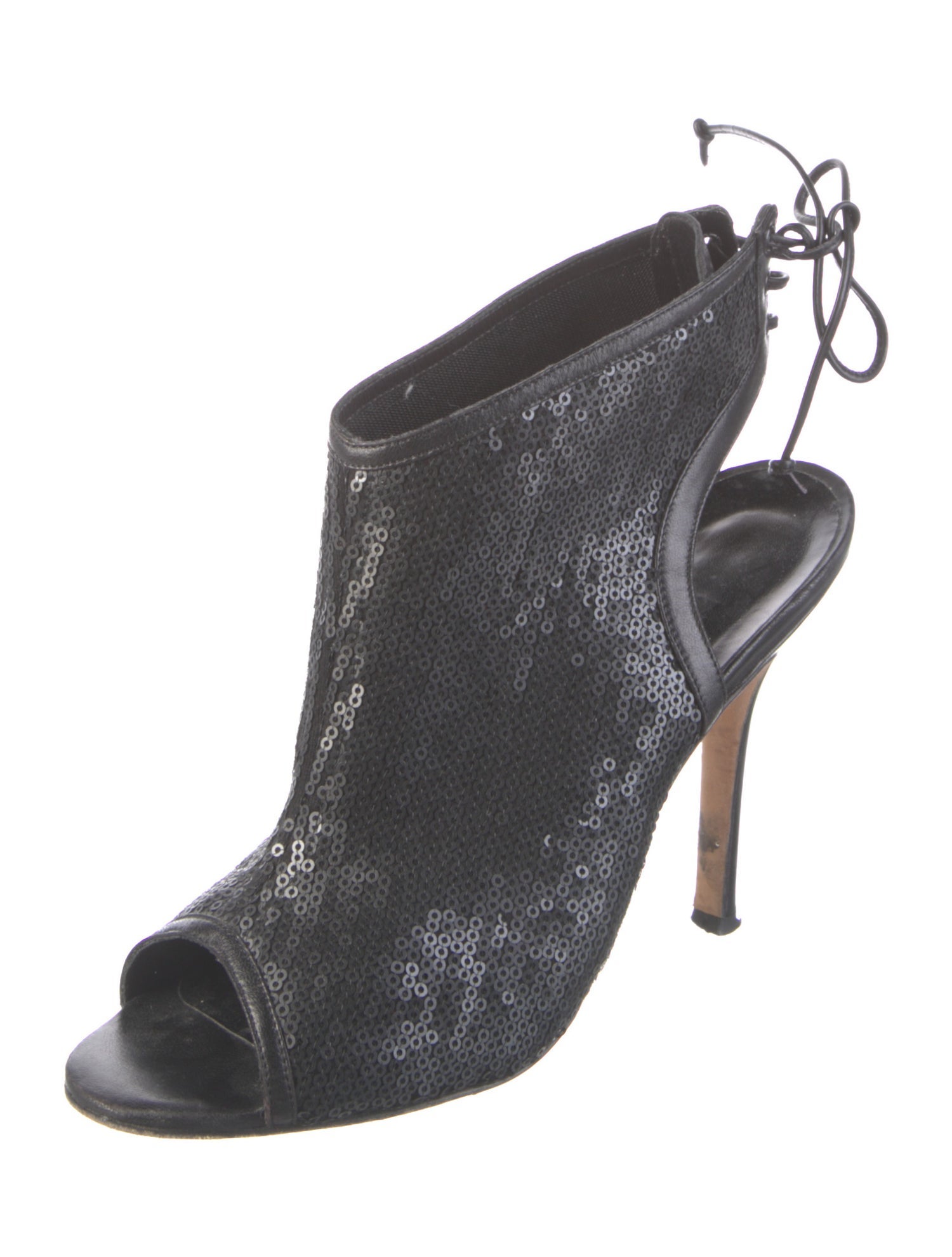 Manolo Blahnik Sequins Slingback Pumps