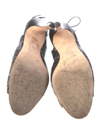 Manolo Blahnik Sequins Slingback Pumps