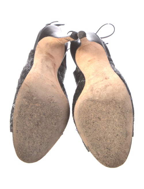 Manolo Blahnik Sequins Slingback Pumps