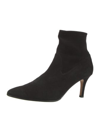 Manolo Blahnik Suede Sock Boots