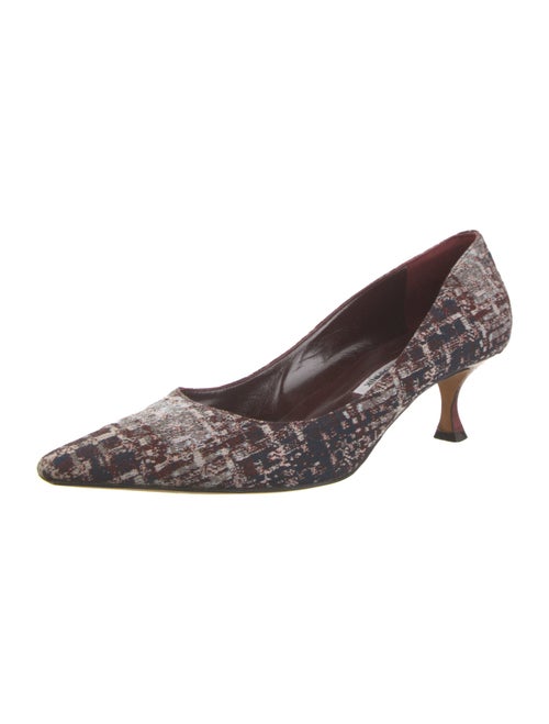 Manolo Blahnik Tweed Pattern Pumps