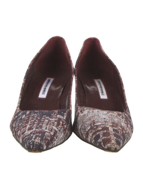 Manolo Blahnik Tweed Pattern Pumps