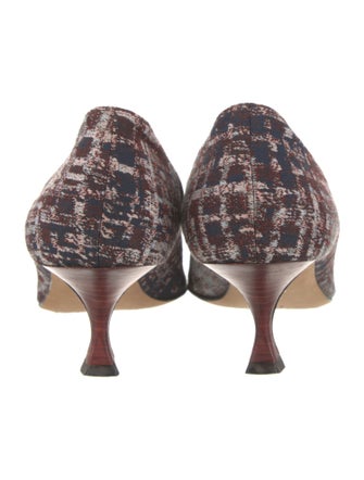 Manolo Blahnik Tweed Pattern Pumps