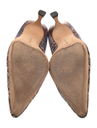 Manolo Blahnik Tweed Pattern Pumps