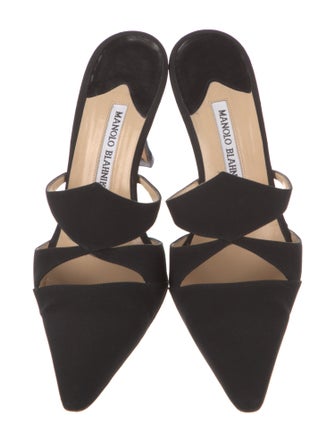 Manolo Blahnik Cutout Accent Mules