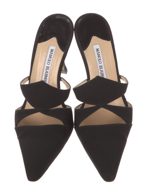 Manolo Blahnik Cutout Accent Mules