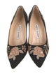 Manolo Blahnik Canvas Floral Print Pumps