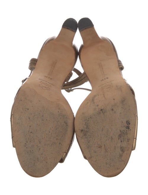 Manolo Blahnik Leather Slingback Sandals