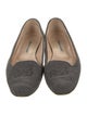 Manolo Blahnik Denim Crystal Embellishments Flats