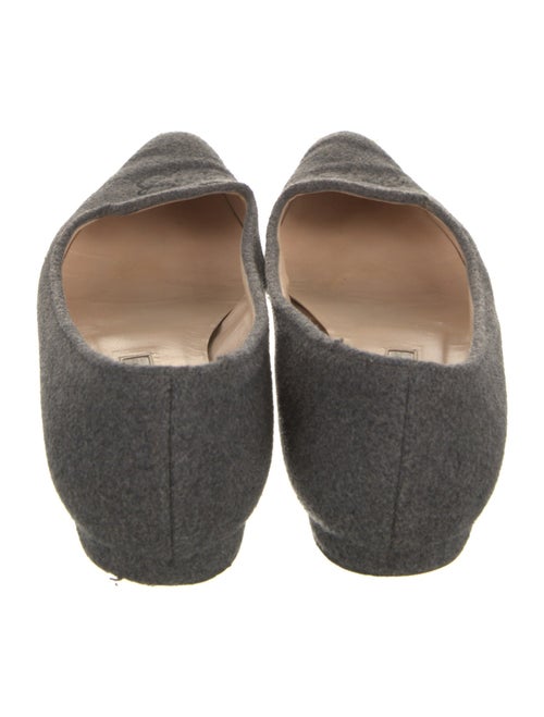 Manolo Blahnik Denim Crystal Embellishments Flats