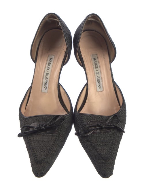 Manolo Blahnik Bow Accents D'Orsay Pumps