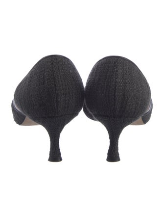 Manolo Blahnik Bow Accents D'Orsay Pumps