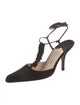 Manolo Blahnik Suede T-Strap Pumps