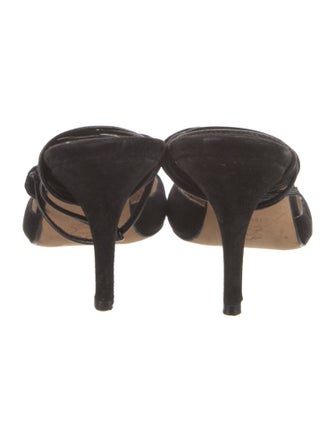 Manolo Blahnik Suede T-Strap Pumps
