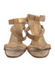 Manolo Blahnik Leather T-Strap Sandals