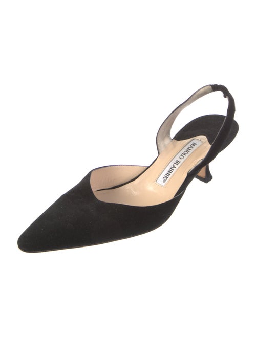 Manolo Blahnik Suede Slingback Pumps