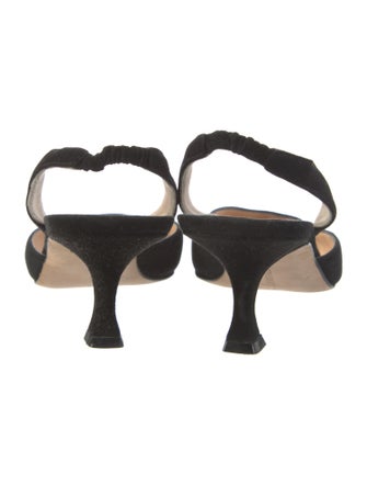 Manolo Blahnik Suede Slingback Pumps