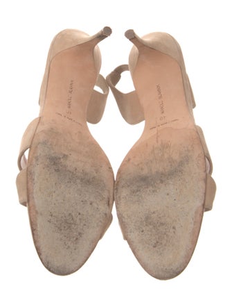 Manolo Blahnik Suede Slingback Sandals