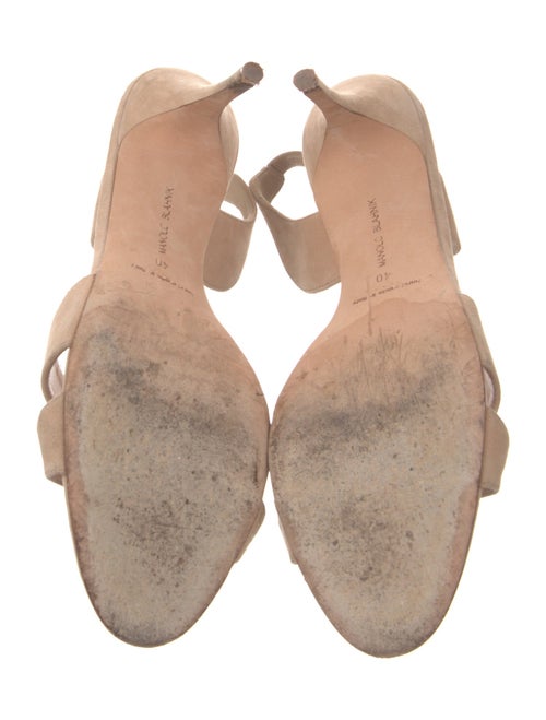 Manolo Blahnik Suede Slingback Sandals