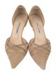 Manolo Blahnik Canvas D'Orsay Pumps