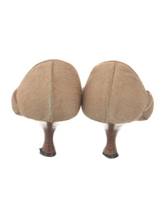 Manolo Blahnik Canvas D'Orsay Pumps