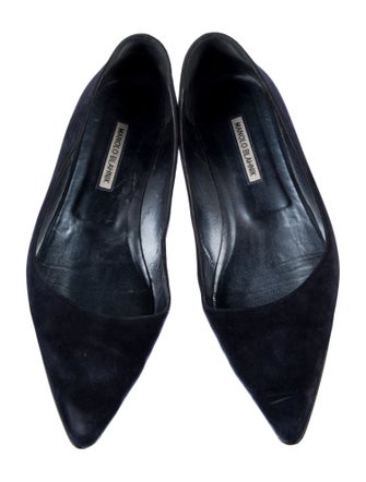 Manolo Blahnik Suede Flats