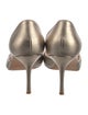 Manolo Blahnik Leather Crystal Embellishments D'Orsay Pumps