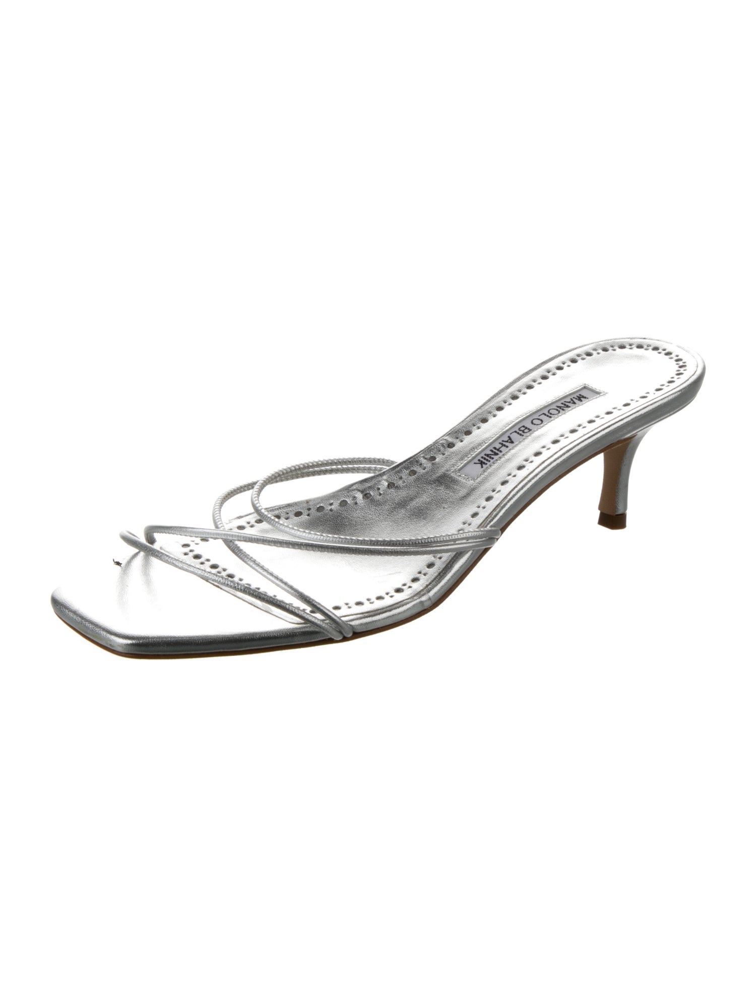 Manolo Blahnik Leather Slides