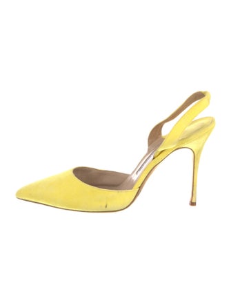 Manolo Blahnik Suede Slingback Pumps