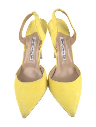 Manolo Blahnik Suede Slingback Pumps