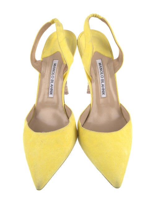 Manolo Blahnik Suede Slingback Pumps