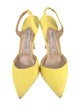 Manolo Blahnik Suede Slingback Pumps